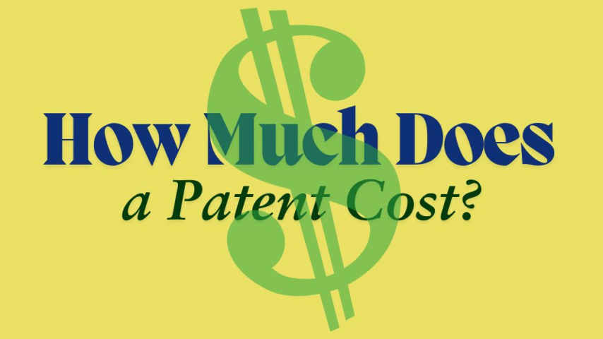 An inventor reviewing a patent cost breakdown and budget guide for a new product.