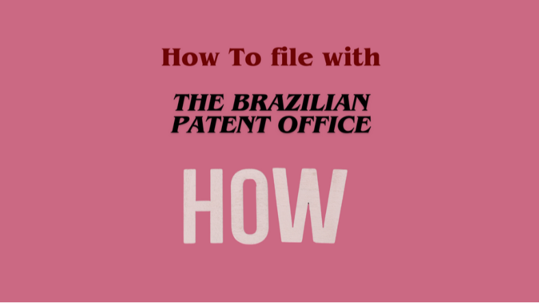 An inventor reviewing Brazilian Patent Office (INPI) filing requirements and Portuguese translations.